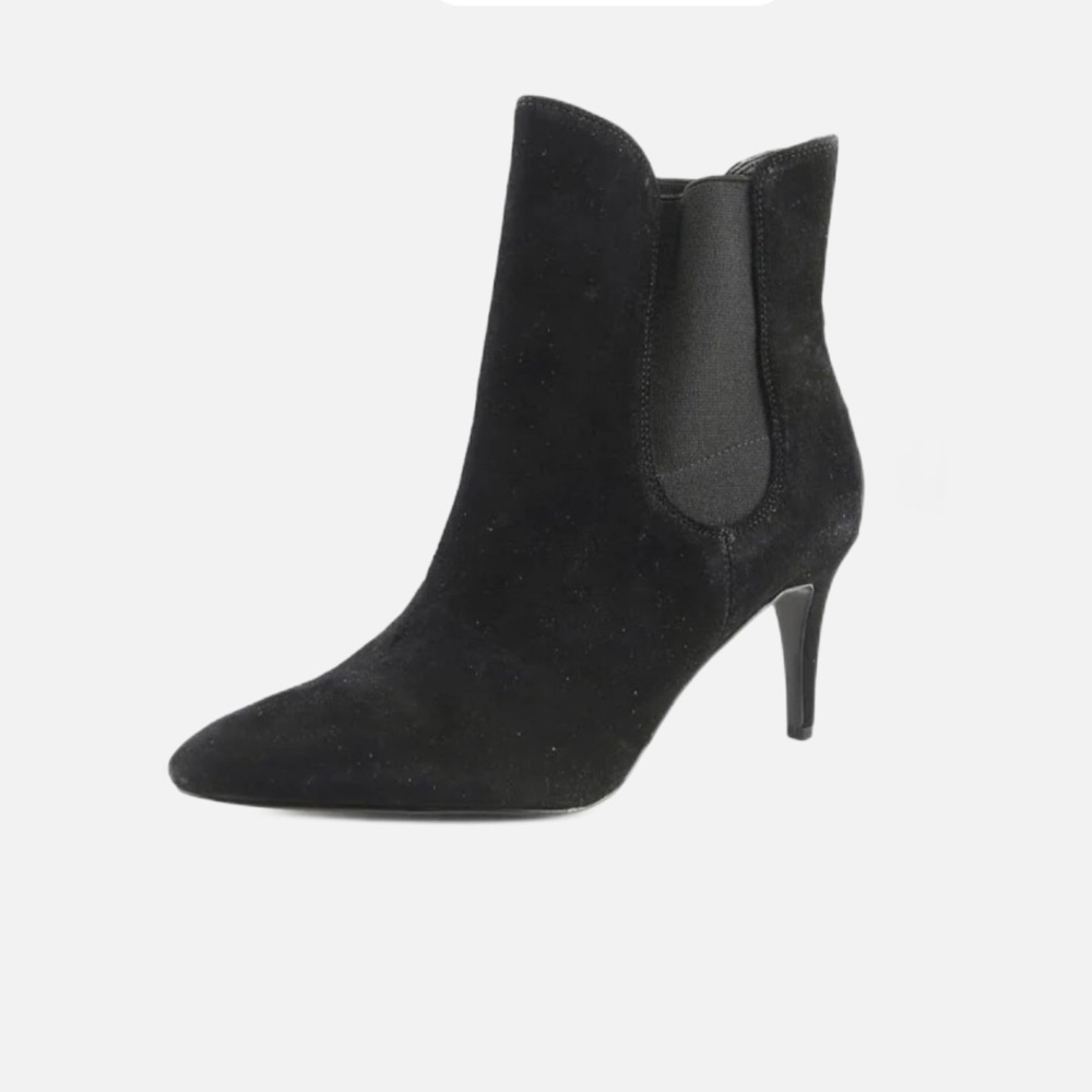 Lauren Ralph Lauren Womens PASHIA Black Suede Leather Ankle Boots Size 7.5B